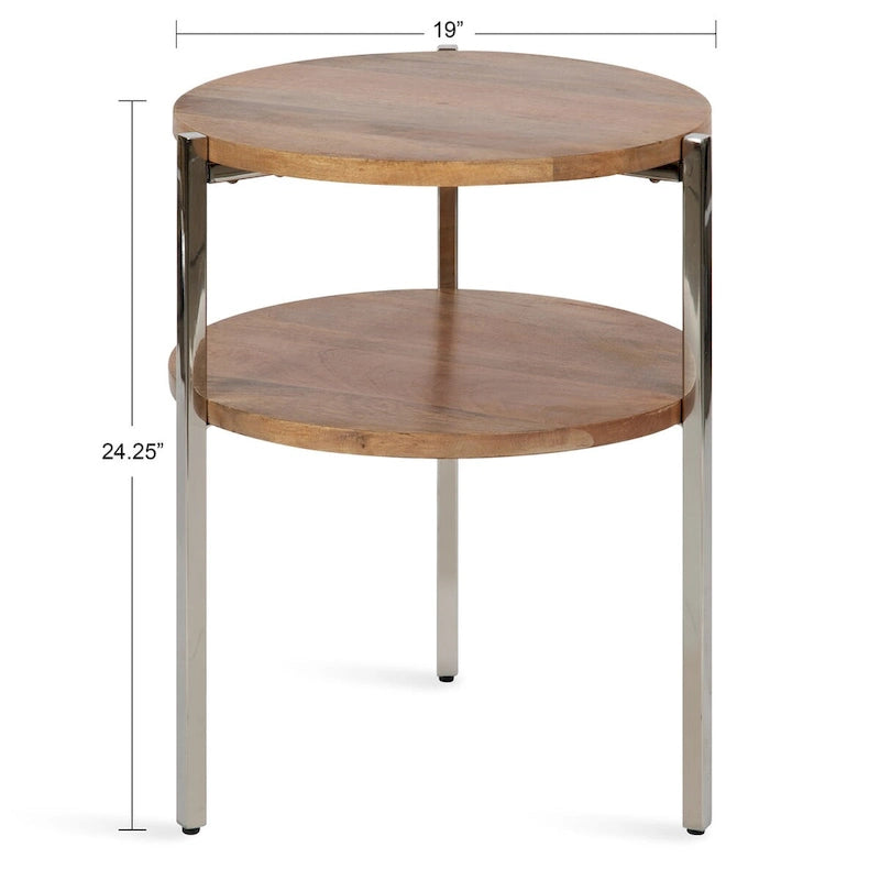 Table d'appoint ronde Lamaar Kate and Laurel - 19x19x25
