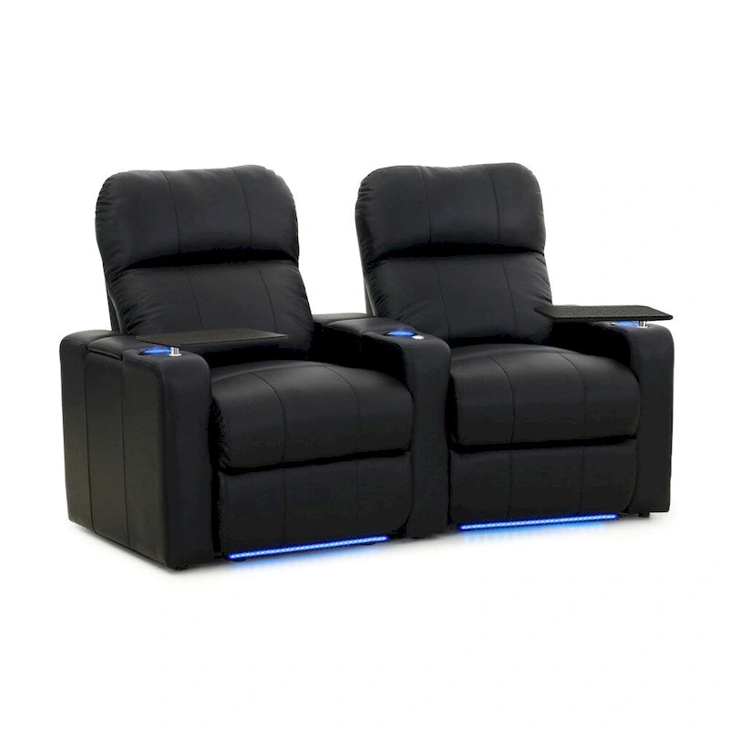 Ensemble de sièges de cinéma maison en cuir motorisés Octane Turbo XL700 (rangée de 2)
