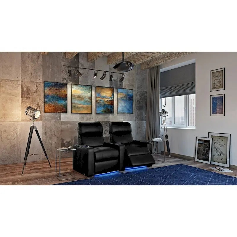 Ensemble de sièges de cinéma maison en cuir motorisés Octane Turbo XL700 (rangée de 2)