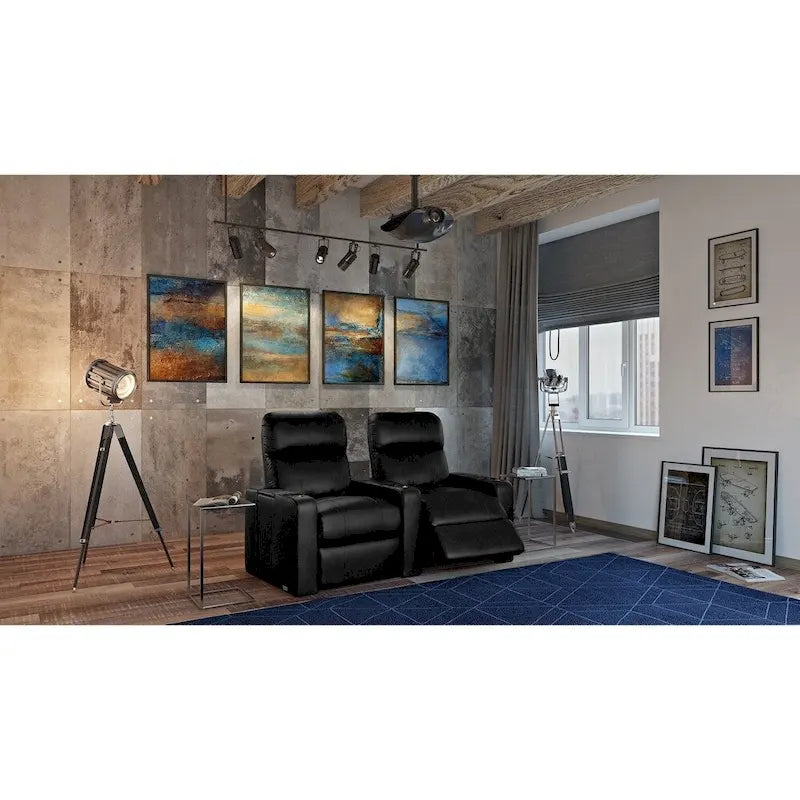 Ensemble de sièges de cinéma maison en cuir motorisés Octane Turbo XL700 (rangée de 2)