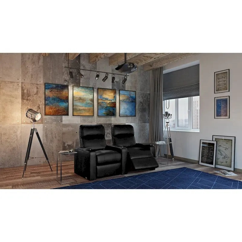 Ensemble de sièges de cinéma maison en cuir motorisés Octane Turbo XL700 (rangée de 2)