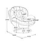 Fauteuil d'appoint Fauteuil de télévision Fauteuil de salon Gris avec pouf