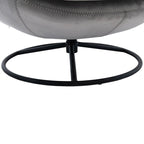 Fauteuil d'appoint Fauteuil de télévision Fauteuil de salon Gris avec pouf