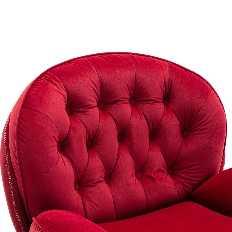 Fauteuil d'appoint Fauteuil de télévision Fauteuil de salon Gris avec pouf
