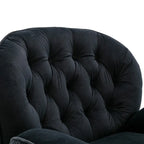 Fauteuil d'appoint Fauteuil de télévision Fauteuil de salon Gris avec pouf