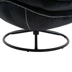 Fauteuil d'appoint Fauteuil de télévision Fauteuil de salon Gris avec pouf