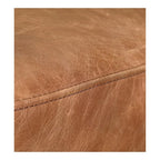 Fauteuil club Aurelle Home Industrial en cuir cappuccino et fer