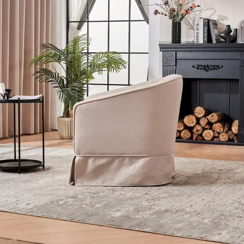 Fauteuil pivotant en velours avec ottoman, fauteuil de lecture pour salon ou chambre, confortable, avec piètement en métal noir