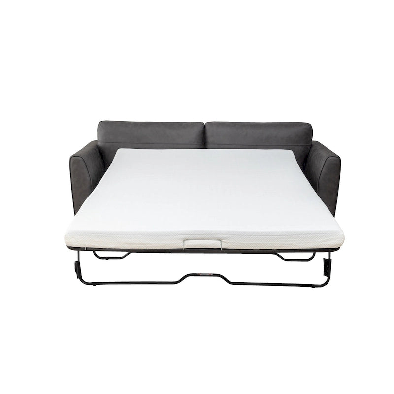 Canapé-lit Luna moderne en similicuir avec matelas à mémoire de forme