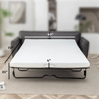 Canapé-lit Luna moderne en similicuir avec matelas à mémoire de forme