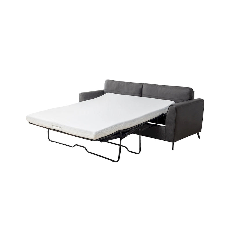 Canapé-lit Luna moderne en similicuir avec matelas à mémoire de forme