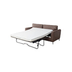 Canapé-lit Luna moderne en similicuir avec matelas à mémoire de forme