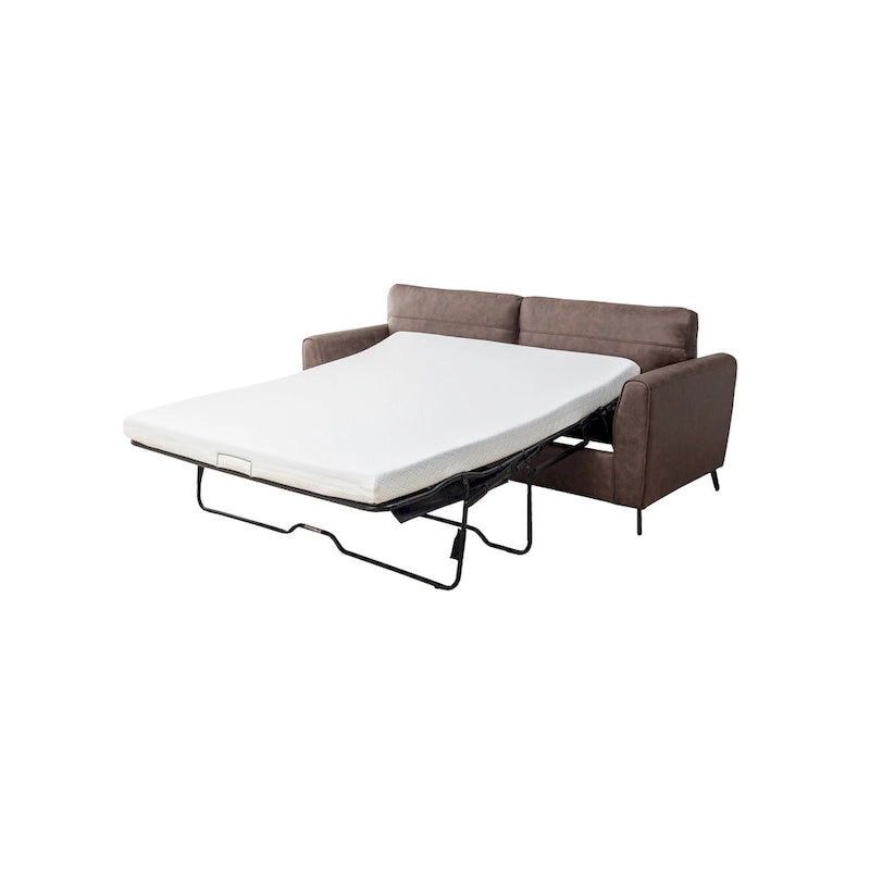 Canapé-lit Luna moderne en similicuir avec matelas à mémoire de forme