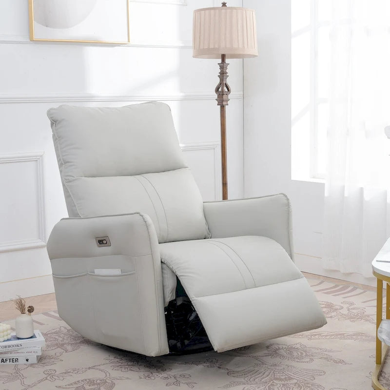 Fauteuil inclinable pivotant et basculant électrique 270, Canapé inclinable planeur électrique avec ports USB, Fauteuils inclinables de puériculture