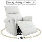 Fauteuil inclinable pivotant et basculant électrique 270, Canapé inclinable planeur électrique avec ports USB, Fauteuils inclinables de puériculture