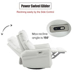 Fauteuil inclinable pivotant et basculant électrique 270, Canapé inclinable planeur électrique avec ports USB, Fauteuils inclinables de puériculture