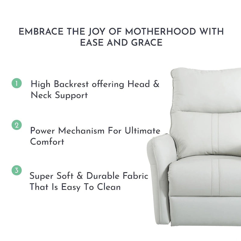 Fauteuil inclinable pivotant et basculant électrique 270, Canapé inclinable planeur électrique avec ports USB, Fauteuils inclinables de puériculture