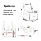 Fauteuil inclinable pivotant et basculant électrique 270, Canapé inclinable planeur électrique avec ports USB, Fauteuils inclinables de puériculture