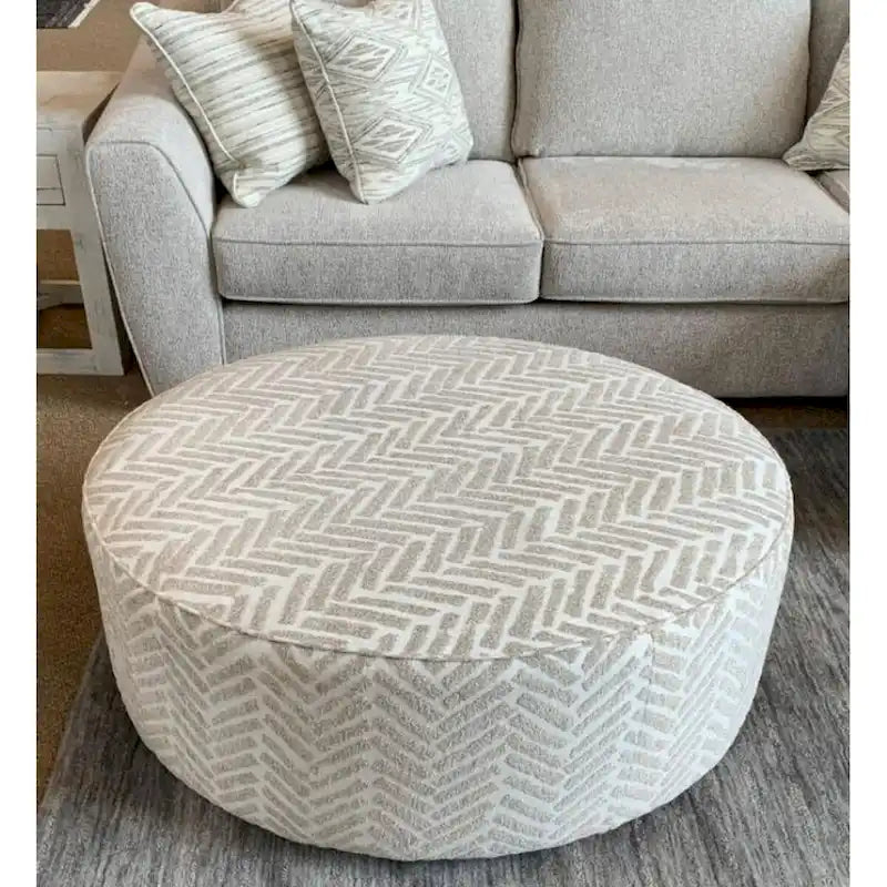 Pouf de cocktail rond multicolore, très grand, pour plusieurs personnes