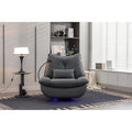 Fauteuil inclinable pivotant et glissant 270, fauteuil à bascule inclinable électrique, port USB pour fauteuil de chambre de bébé avec lampe d'ambiance