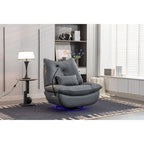 Fauteuil inclinable pivotant et glissant 270, fauteuil à bascule inclinable électrique, port USB pour fauteuil de chambre de bébé avec lampe d'ambiance