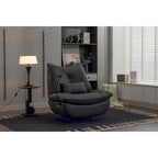 Fauteuil inclinable pivotant et glissant 270, fauteuil à bascule inclinable électrique, port USB pour fauteuil de chambre de bébé avec lampe d'ambiance