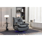 Fauteuil inclinable pivotant et glissant 270, fauteuil à bascule inclinable électrique, port USB pour fauteuil de chambre de bébé avec lampe d'ambiance