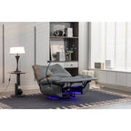 Fauteuil inclinable pivotant et glissant 270, fauteuil à bascule inclinable électrique, port USB pour fauteuil de chambre de bébé avec lampe d'ambiance