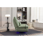 Fauteuil inclinable pivotant et glissant 270, fauteuil à bascule inclinable électrique, port USB pour fauteuil de chambre de bébé avec lampe d'ambiance