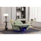 Fauteuil inclinable pivotant et glissant 270, fauteuil à bascule inclinable électrique, port USB pour fauteuil de chambre de bébé avec lampe d'ambiance