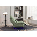 Fauteuil inclinable pivotant et glissant 270, fauteuil à bascule inclinable électrique, port USB pour fauteuil de chambre de bébé avec lampe d'ambiance