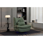 Fauteuil inclinable pivotant et glissant 270, fauteuil à bascule inclinable électrique, port USB pour fauteuil de chambre de bébé avec lampe d'ambiance