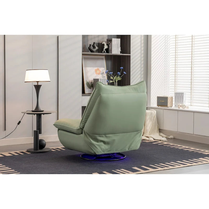 Fauteuil inclinable pivotant et glissant 270, fauteuil à bascule inclinable électrique, port USB pour fauteuil de chambre de bébé avec lampe d'ambiance