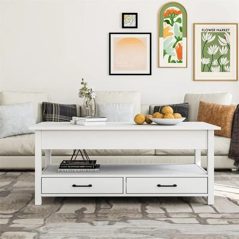 Table basse avec compartiment caché - 44,1P x 21,7L x 18,3H