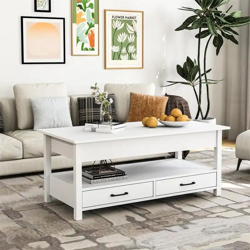Table basse avec compartiment caché - 44,1P x 21,7L x 18,3H