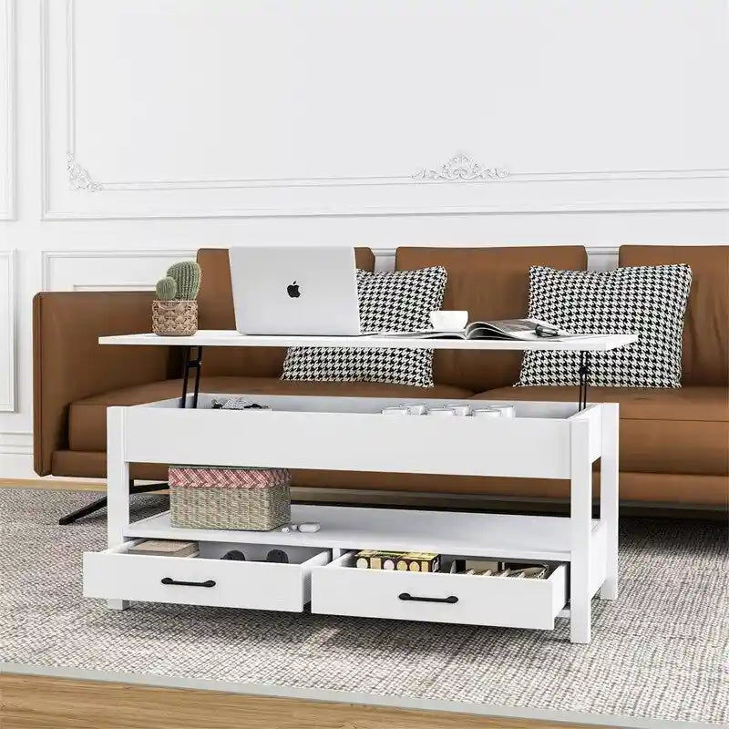 Table basse avec compartiment caché - 44,1P x 21,7L x 18,3H
