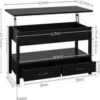Table basse avec compartiment caché - 44,1P x 21,7L x 18,3H