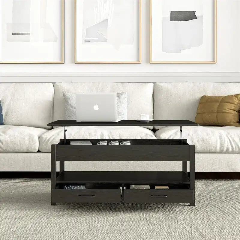 Table basse avec compartiment caché - 44,1P x 21,7L x 18,3H