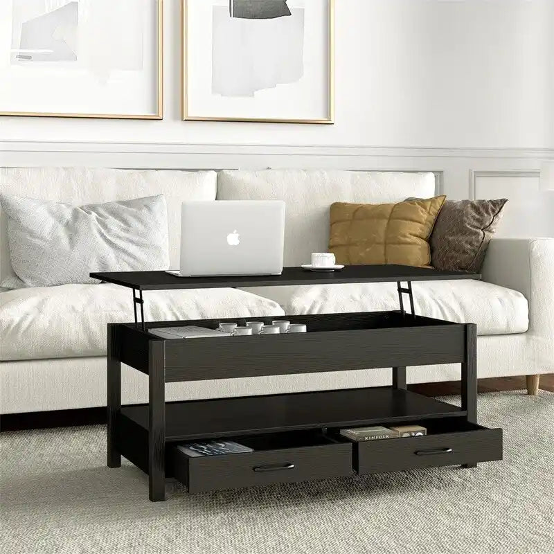 Table basse avec compartiment caché - 44,1P x 21,7L x 18,3H