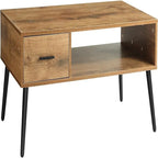 Table basse/meuble TV de style moderne du milieu du siècle avec tiroir – 41,3P x 21,7L x 17,7H