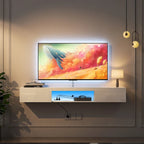 Meuble TV flottant mural 65" avec LED 16 couleurs