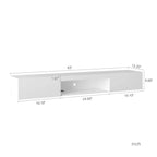 Meuble TV flottant mural 65" avec LED 16 couleurs