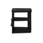 Signature Design by Ashley Winbardi Table d'appoint/de chevet noire - 16 larg. x 21 prof. x 24 haut.