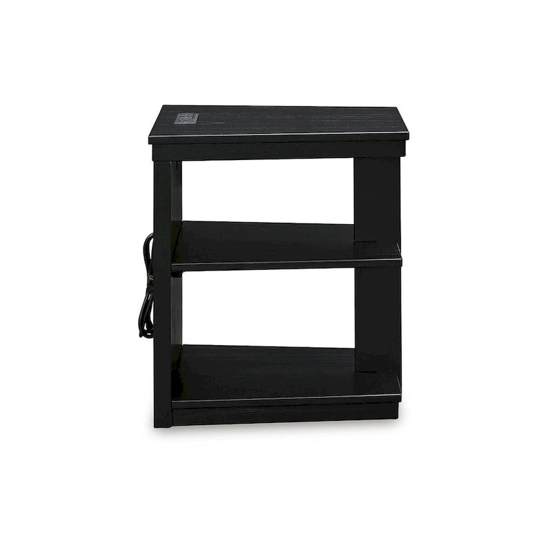 Signature Design by Ashley Winbardi Table d'appoint/de chevet noire - 16 larg. x 21 prof. x 24 haut.