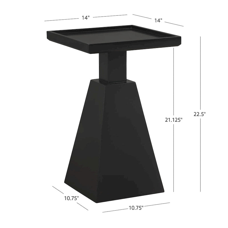 Table d'appoint contemporaine en bois de cerisier