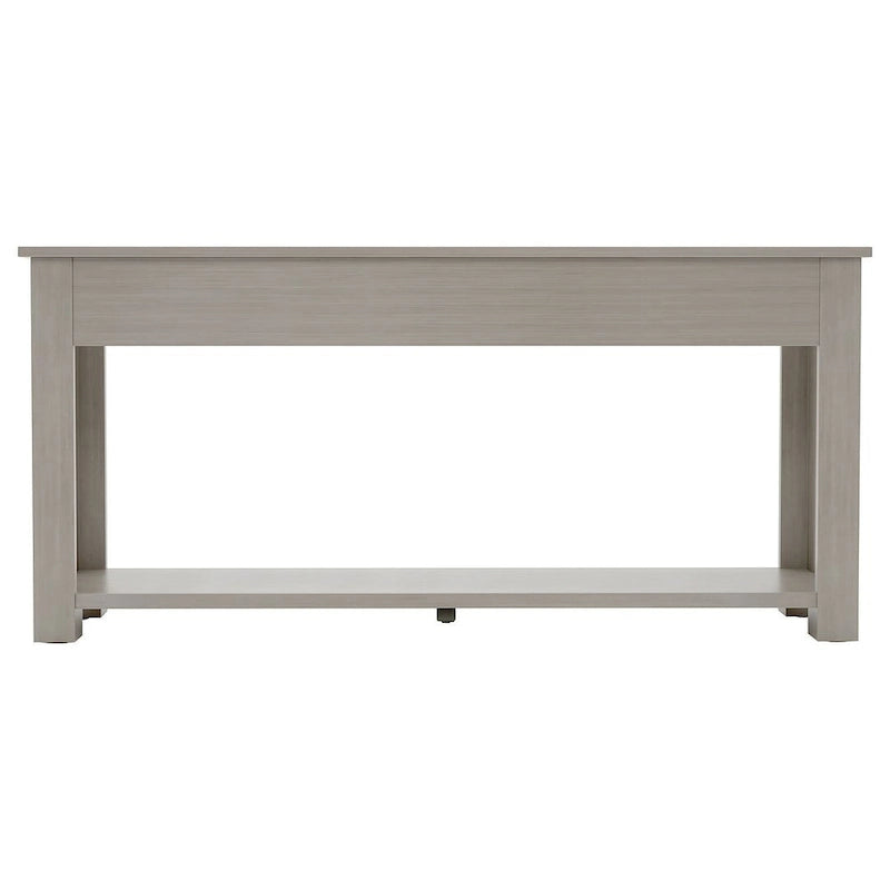 Console 4 tiroirs 1 étagère de style vintage, table d'entrée classique, table de rangement derrière un canapé