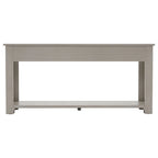 Console 4 tiroirs 1 étagère de style vintage, table d'entrée classique, table de rangement derrière un canapé