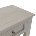 Console 4 tiroirs 1 étagère de style vintage, table d'entrée classique, table de rangement derrière un canapé