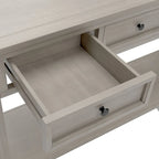 Console 4 tiroirs 1 étagère de style vintage, table d'entrée classique, table de rangement derrière un canapé