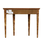 Console demi-lune 4 pieds, Burl traditionnel / Burl clair